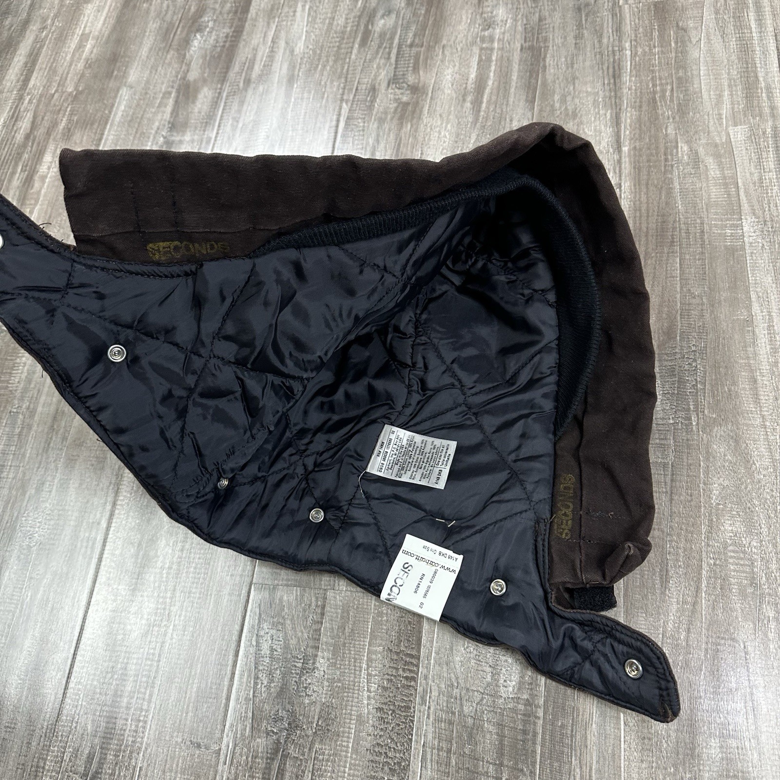 Carhartt Men's Snap On Hood Arctic-Quilt Lined A148 DKB Dark Brown