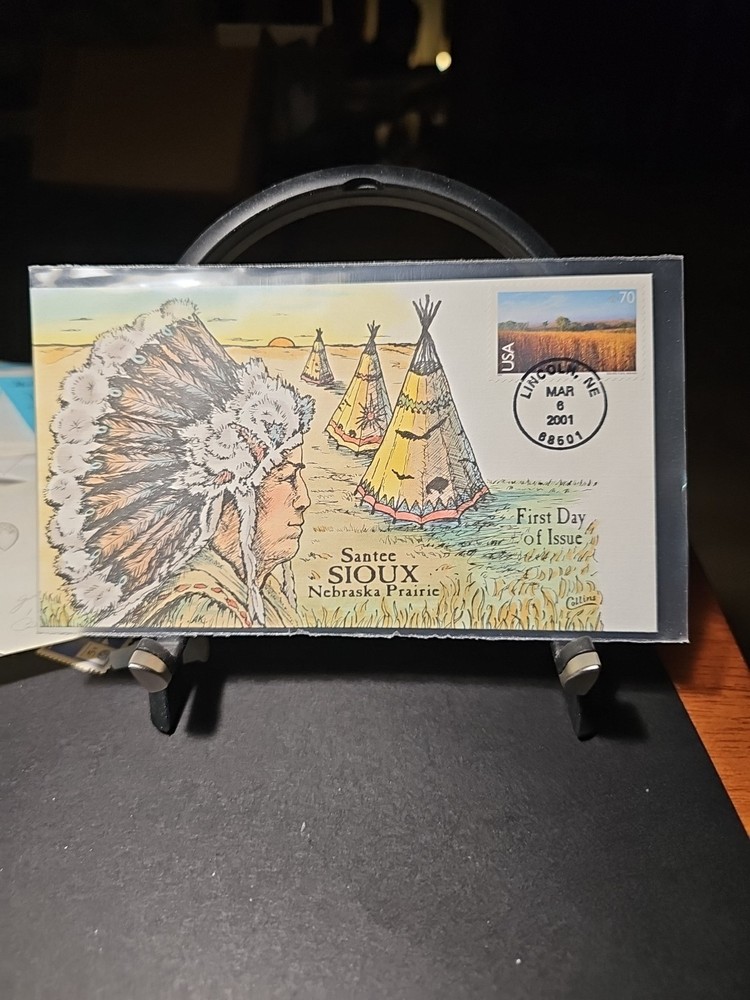 FDC SANTEE SIOUX HAND PAINT 70C 2001