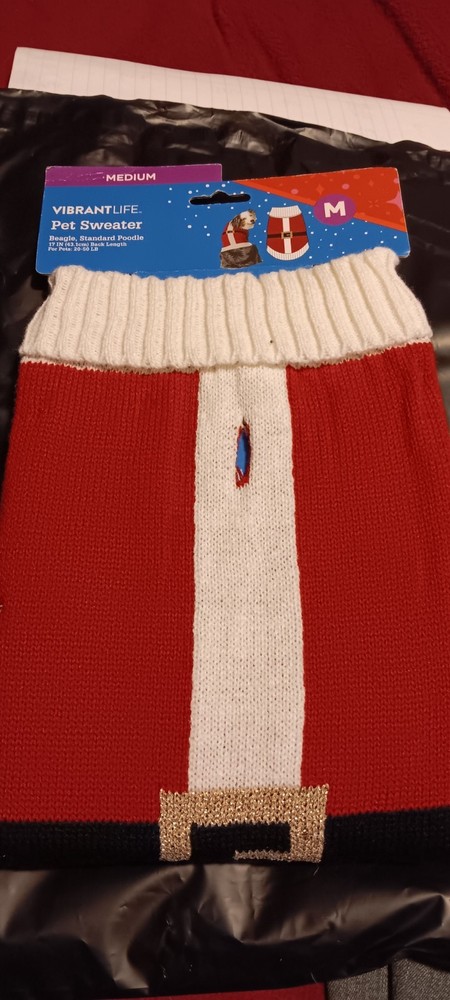Pet Sweater Christmas  Size Medium