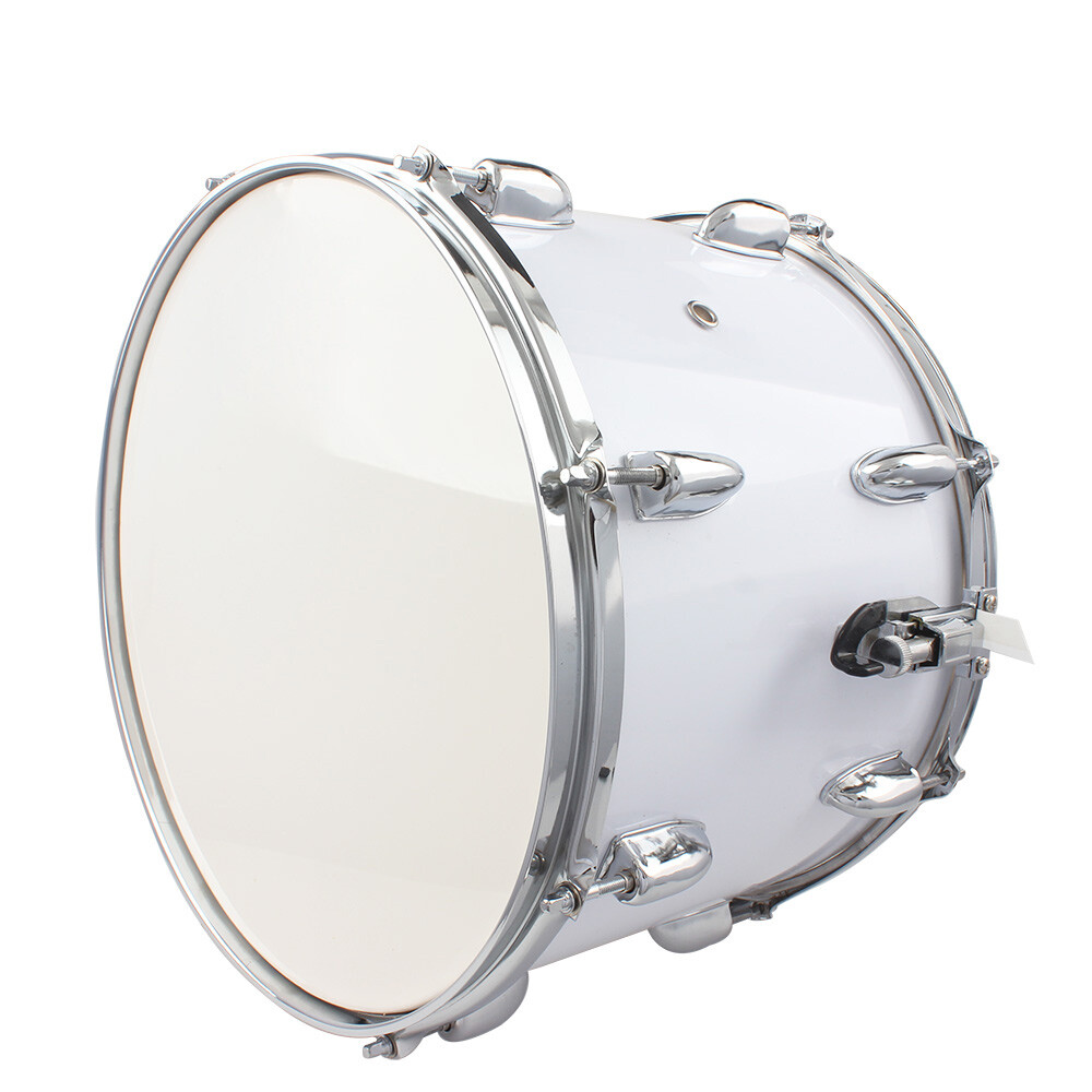 14 x10inch Marching Drum Drumsticks Key Strap White