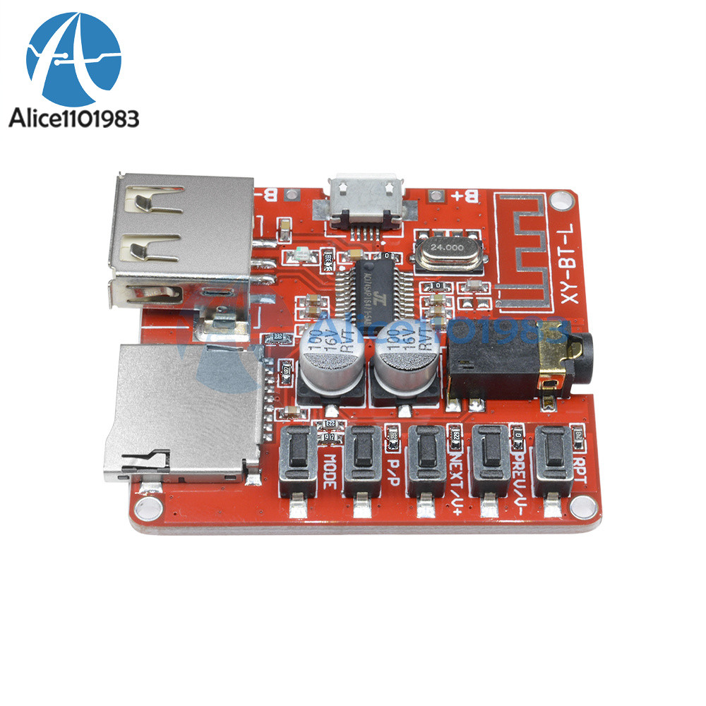 10pcs 3.7-5V Bluetooth 4.1 Audio Decoder MP3 Player Board TF SD Card Module