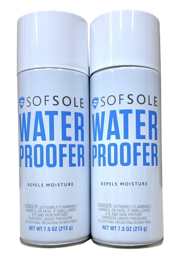 x2 Large Bottles Sof Sole 7.5 oz Water Proofer Repels Moisture.