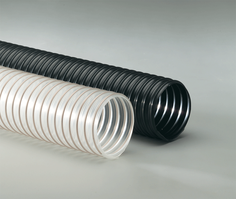 Clear Cotton Picking Hose - Flx-Thane® MD Polyurethane 6" x 6'