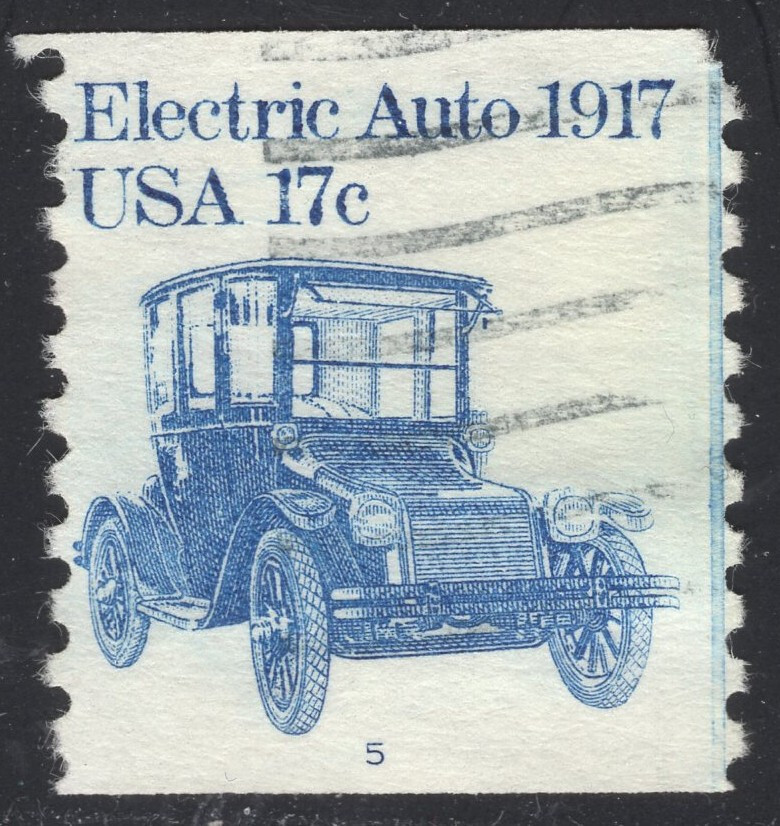 # 1906  17c Electric Auto  - Plate # Single    - Pl# 5 - Used