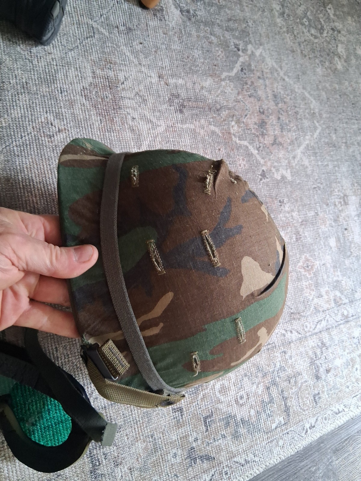 US M1 Helmet with Liner and Cover and Goggles Paratrooper Mint