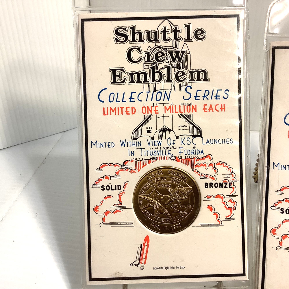 Shuttle Crew Emblem Collection Series Solid Bronze Lot(6) NASA