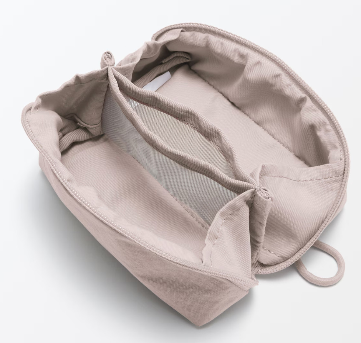 New Muji Wrinkle nylon wide opening pouch 11 x 6 x 3.5 cm
