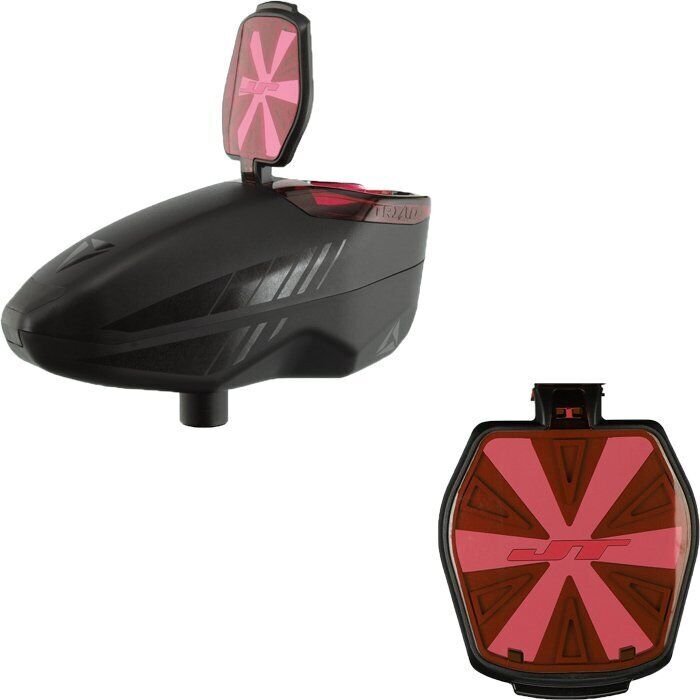 JT Paintball Triad Electronic Hopper Loader - Black with Red Speedfeed