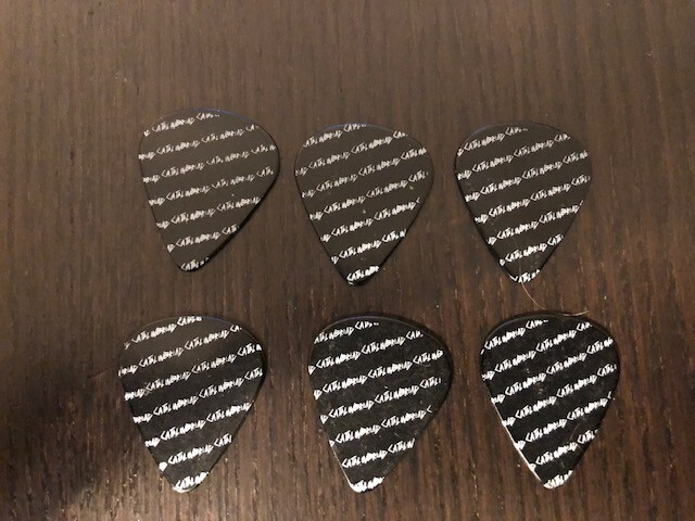 CATLINBREAD Guitar EFFECTS Picks BLACK WHITE New HEAVY 6pc Set