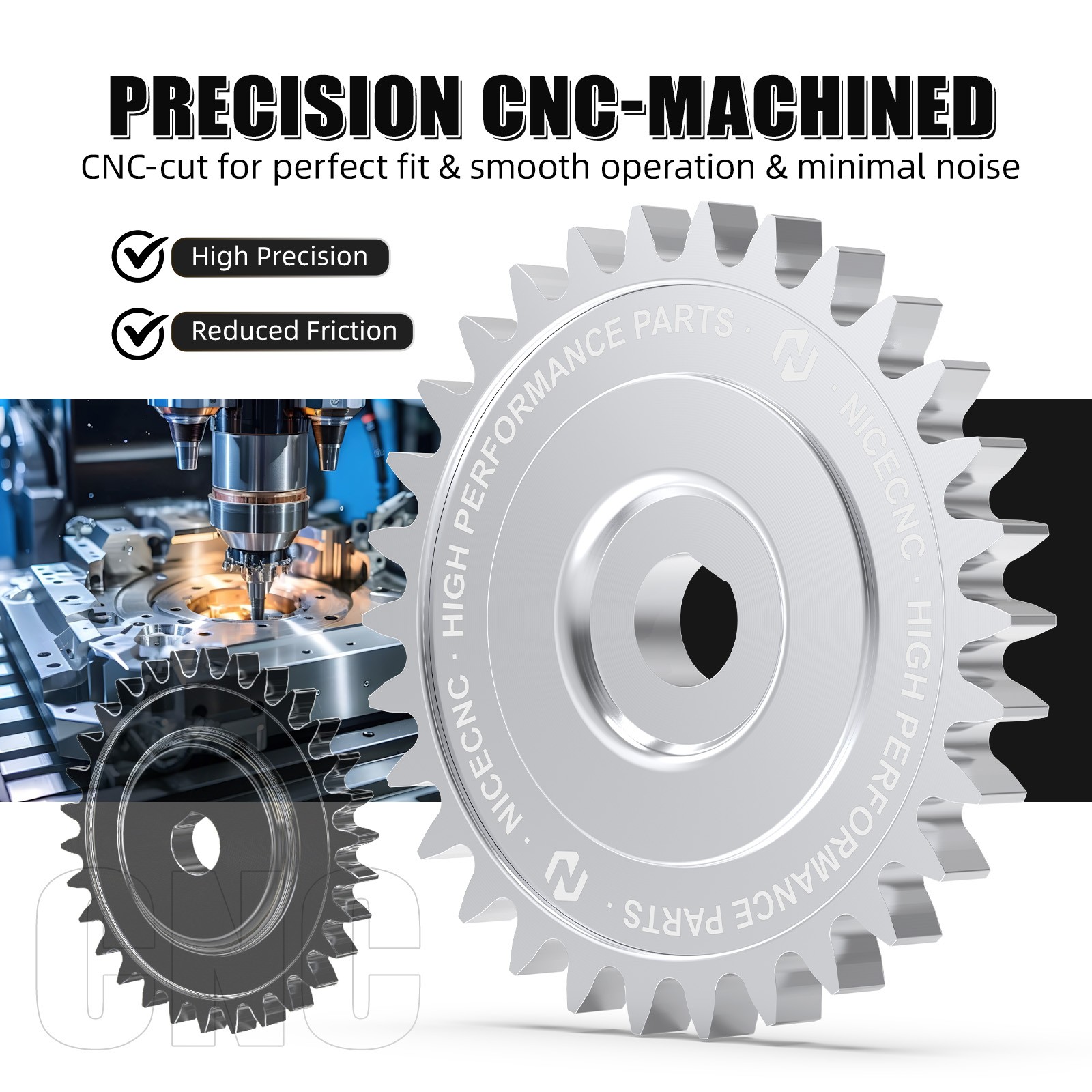 NICECNC Oil Pump Drive Gear 30Teeth For Yamaha Raptor 700R 700 660R 600 SRX600