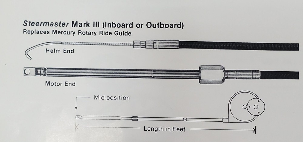 Acco Mark 3 12 foot Steering Cable