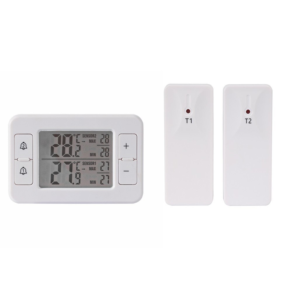 Dual Sensor Wireless Thermometer for Indoor and Outdoor Temperature Display