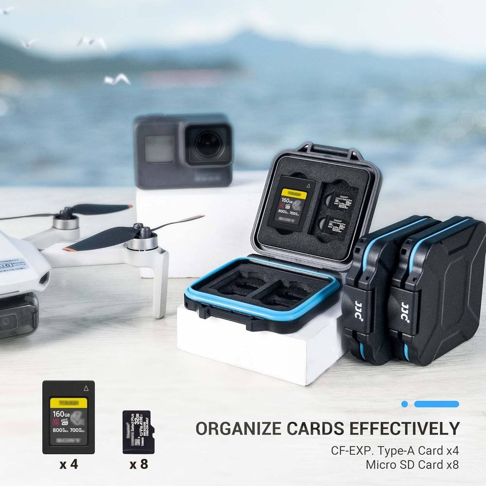 JJC 12 Slots Portable CFexpress Type A Card For 4 A+8 Micro SD