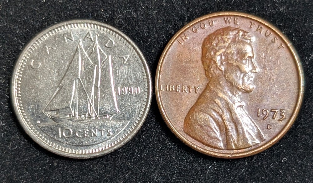 1990 Canada 10 Cents Circulated KM# 183