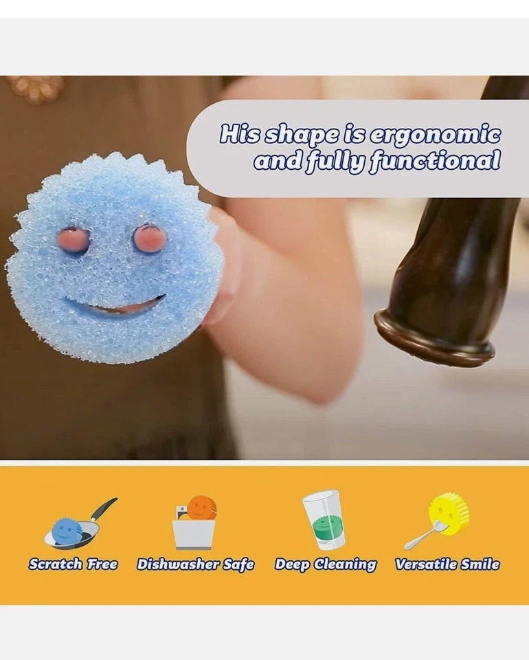 Scrub Daddy Colors Flex Texture Scrubber Sponges, 8 Pack