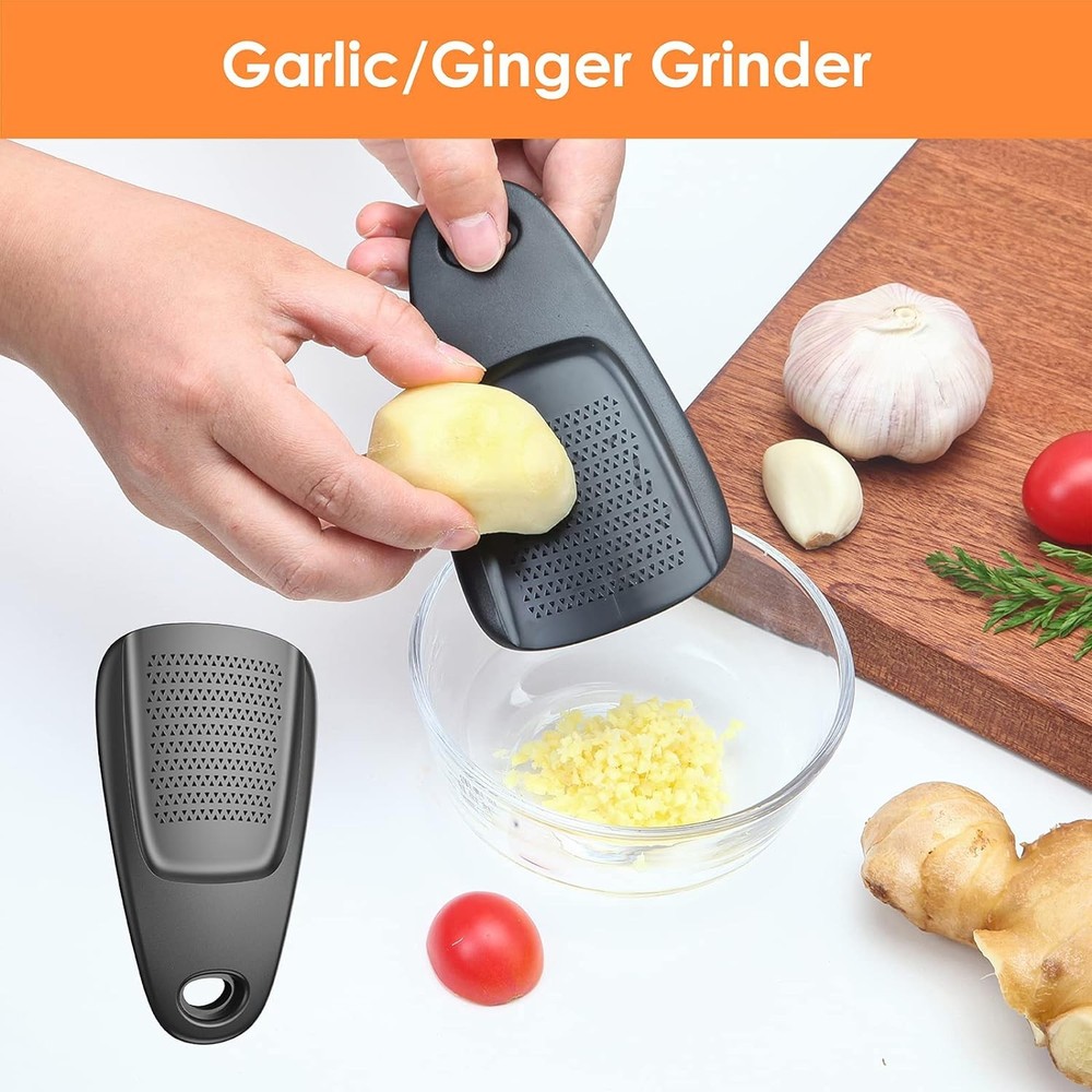 Kitchen Unique Gadgets Set 6 Pieces, Space Saving, Cheese Grater, Black.