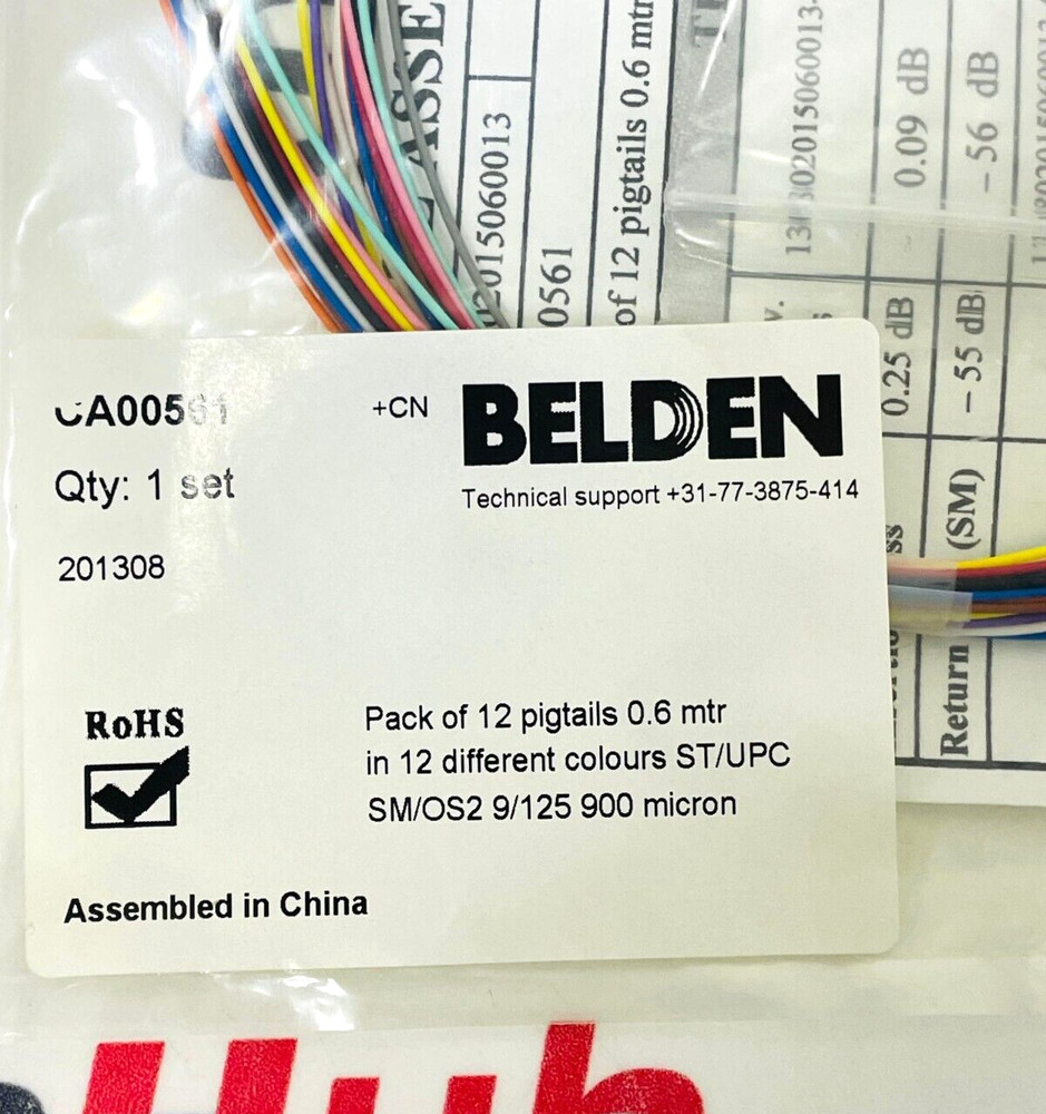 BELDEN CA00561 Cable Assembly Test Values (3 Pcs In Lot)