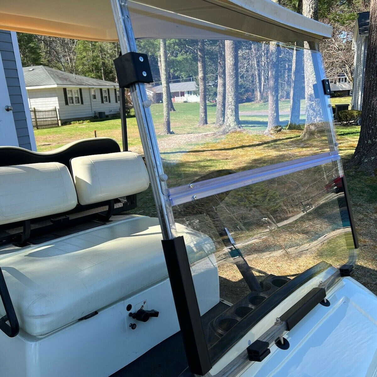 Clear Folding Windshield For 1995-2003 Yamaha G14 G16 G19 Golf Cart Part PC