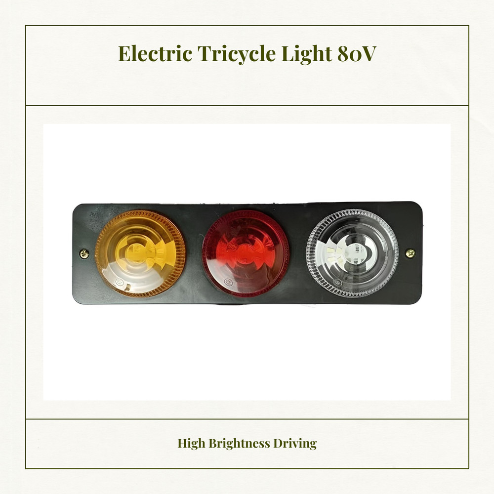 E-tricycle LED taillight with brake