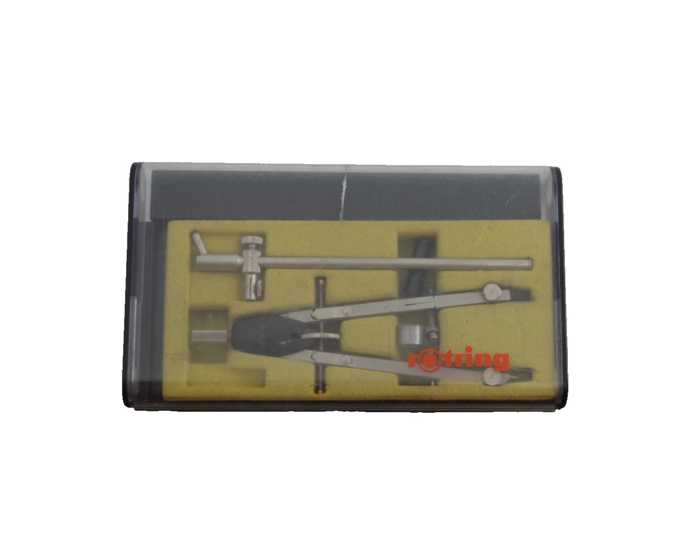 Rotring Vintage Bow Compass Set Technical Drawing and Cased