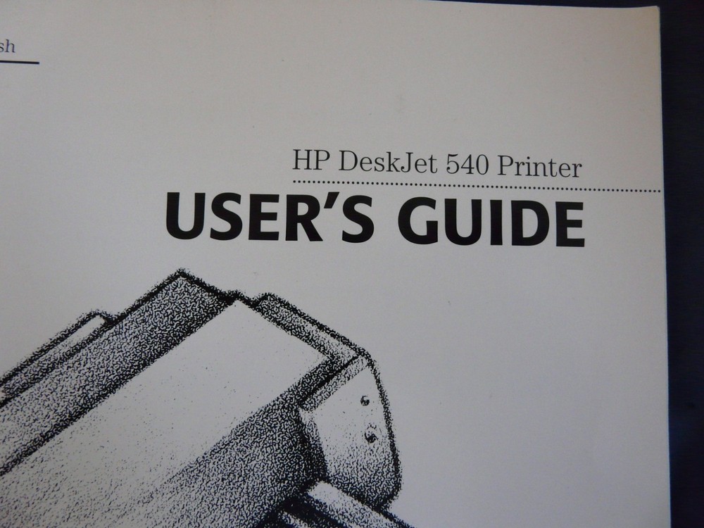 HP Deskjet 540 Printer User's Guide