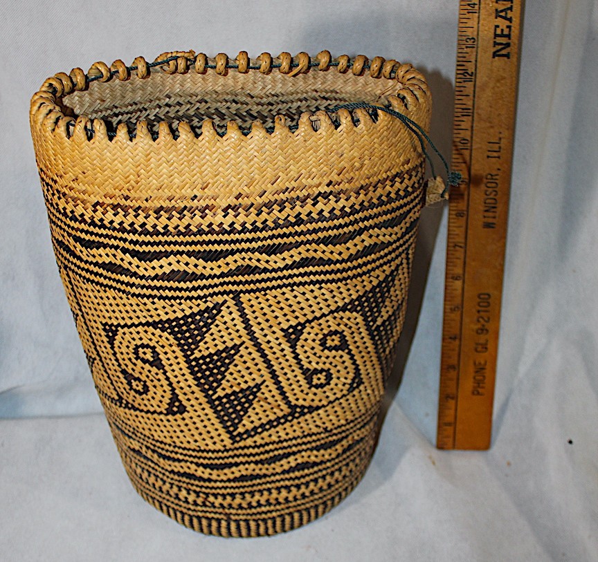 Lot of 6 Vintage Ajat Basket Penan People Borneo 20th Century Tribal