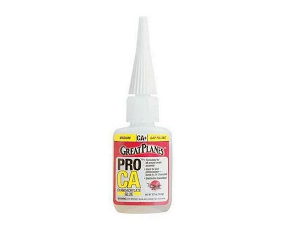 Great Planes Pro Instant CA+ Glue (Medium) (.5oz) [GPMR6007]