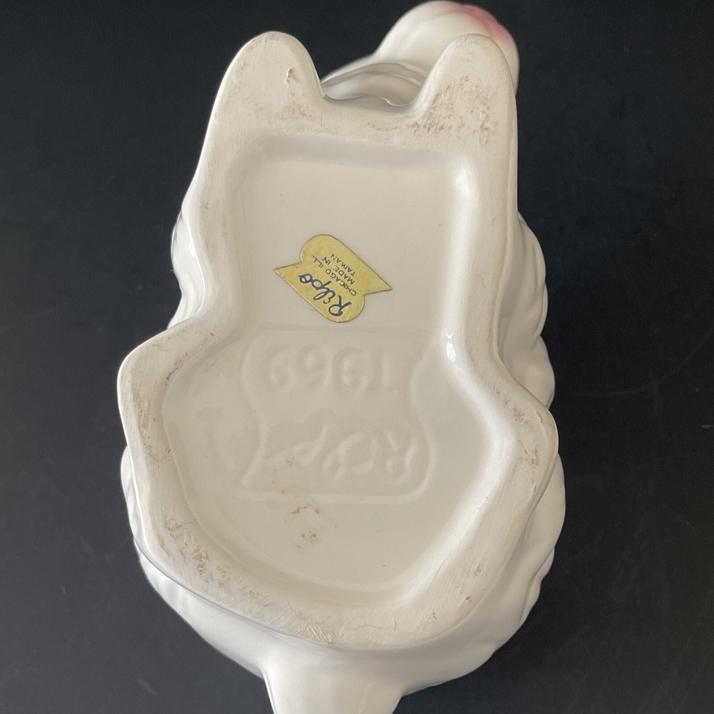 Relpo White Ceramic Rabbit Window Planter