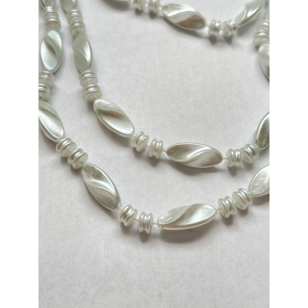 Amazing White Vintage Long Necklace