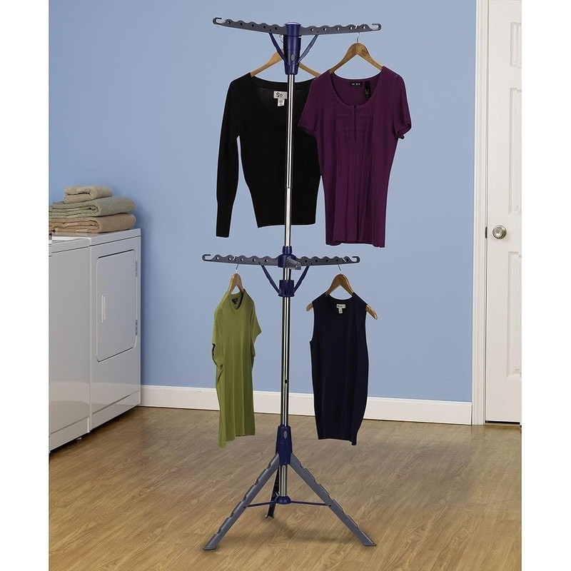 Collapsible Portable Clothes Dryer Folding Laundry Rack Adjustable Height New