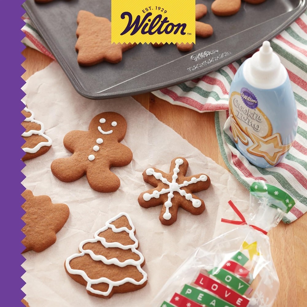 Wilton White Cookie Icing, Fast-Drying 7.5 oz Squeeze Bottle for Easy Decorating
