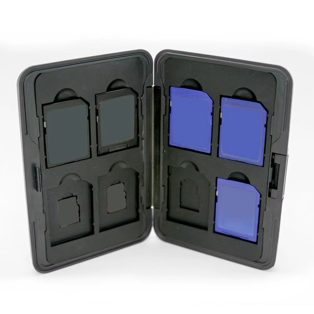 Memory Card Case Silver Micro SD Card Holder SDXC Storage Holder Aluminum Protec