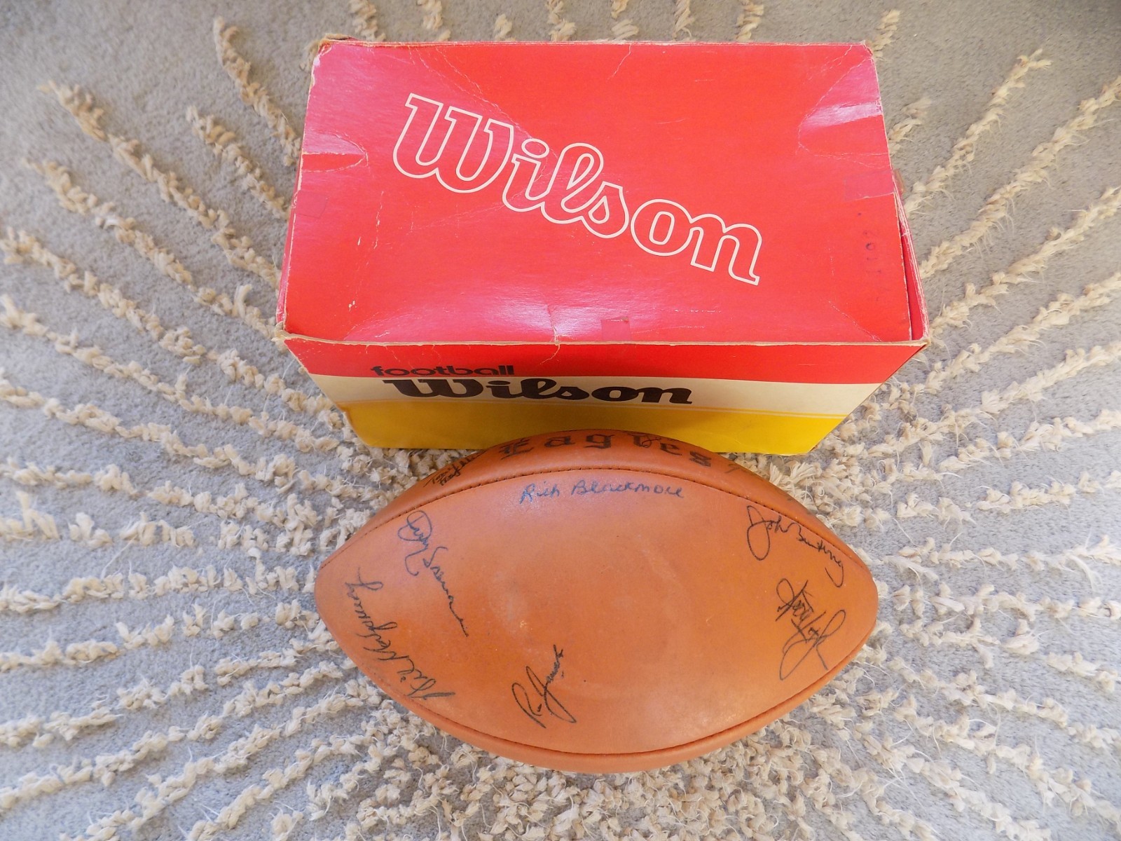 Philadelphia Eagles NFC Champions 1980 Team Issued Signed Wilson Football