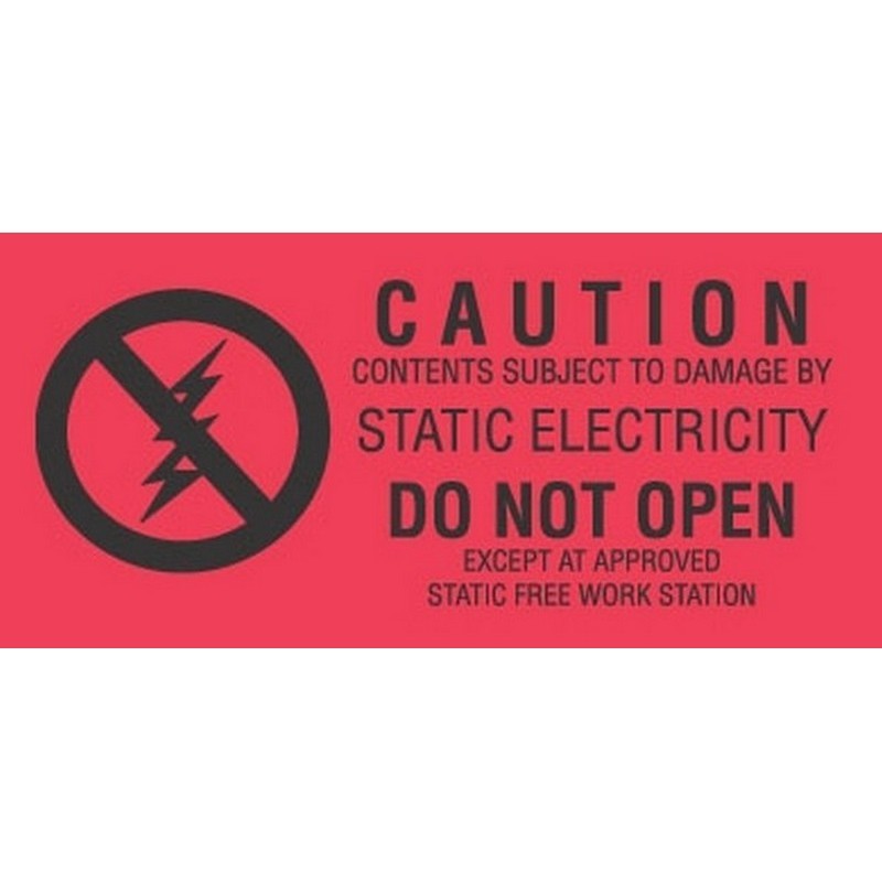1-1/2" x 3" Fluorescent Caution Labels (500 per Roll)