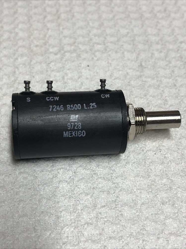 BECKMAN VARIABLE RESISTOR PART # 7246-R500 L.25 ,9728