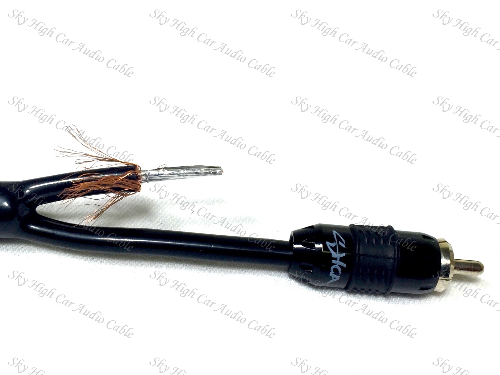 Sky High Car Audio 9 ft 2 Channel PREMIUM RCA Cable Nylon Copper Braided 3 M