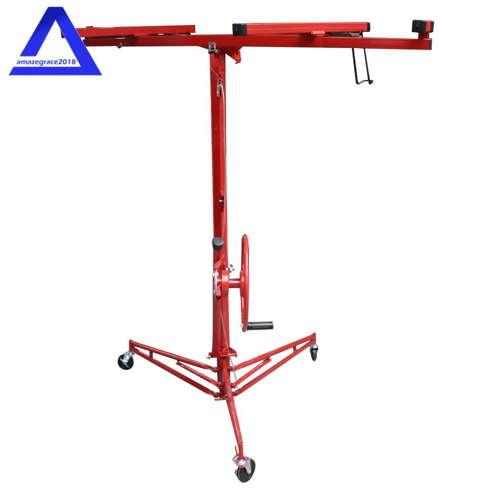 16FT Drywall Lift Plasterboard Panel Sheetrock Hoist Lifter Carrier Safety Lock