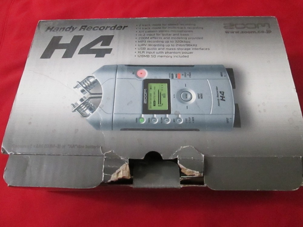 Zoom H4 Digital Recorder Complete w/ Box & Extras, Tested