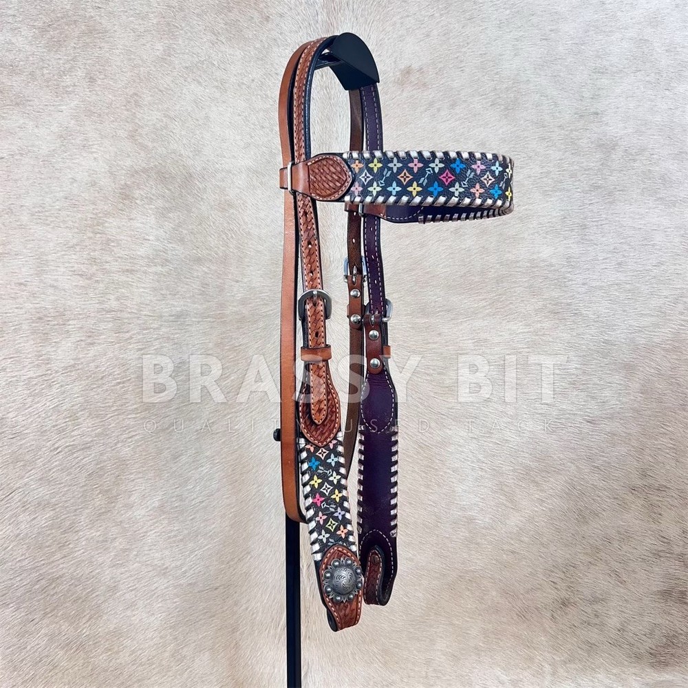 Rafter T Tack Tooled Western Headstall