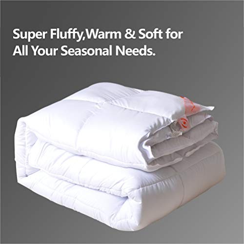 Soft Size Comforter Duvet Insert-Down Alternative Comforter Queen White