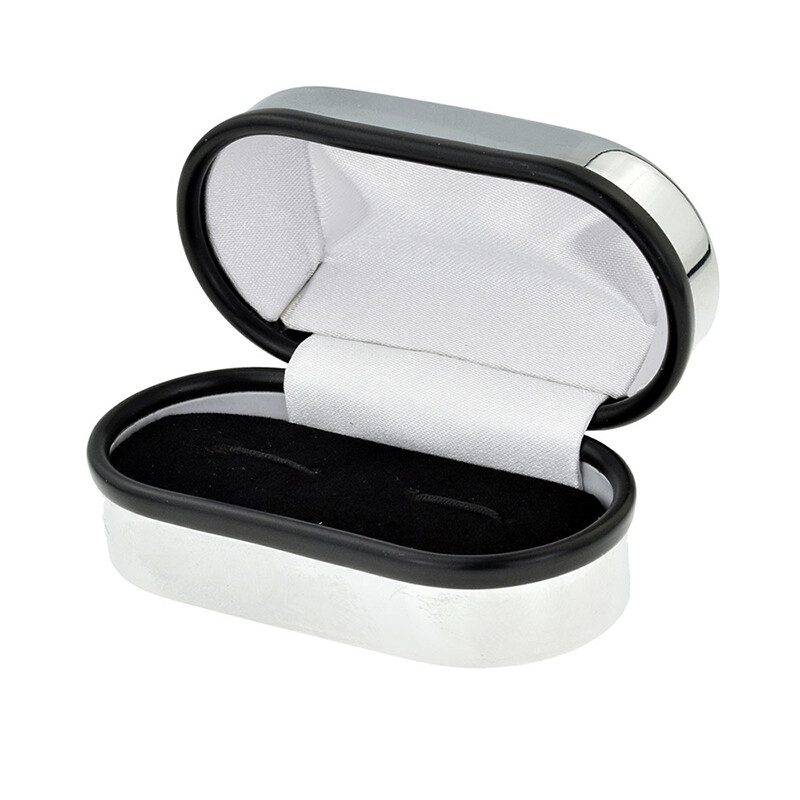 Aargau (Switzerland) Square Cufflink in Chrome Box