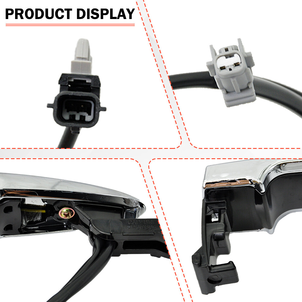 2X Front LH&RH Outside Door Handle Chrome For 2013-2018 Nissan Sentra S SL SR SV