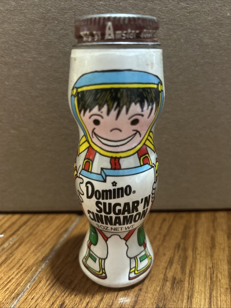 Vintage Empty Domino Sugar ‘N Cinnamon Shaker Astronaut Theme