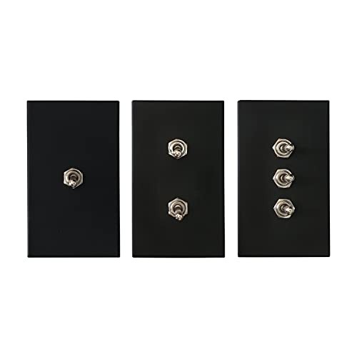 Retro Interior Light Switch ON-Off Set, Switch Panel, Toggle Switch 15A, 110V