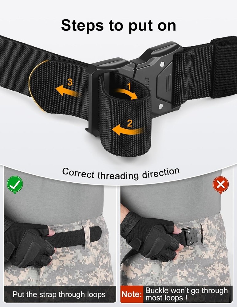 Tactical Belt with Quick Release Buckle