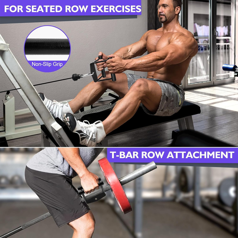 Cable Machine Attachments Set: LAT Pulldown Attachments Bar for Home Gym Accesso