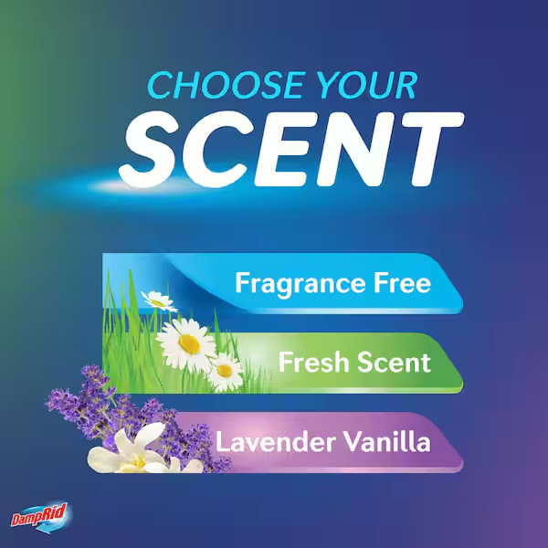 3 PACK - DampRid High Capacity Moisture Absorber Hanging Bag 15.4 oz