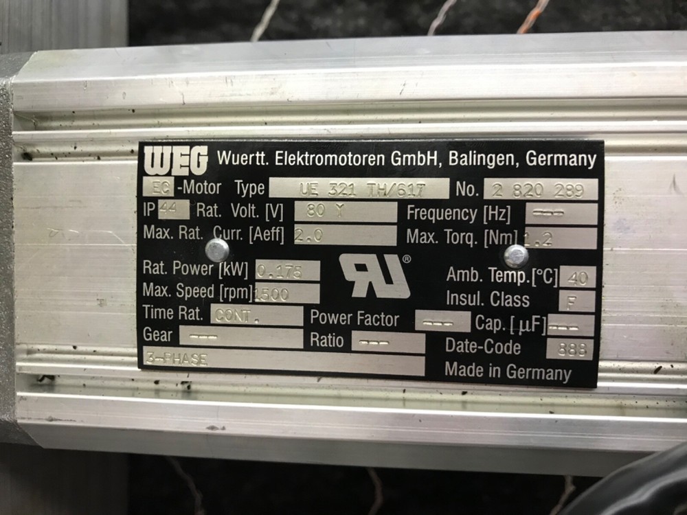 BIZERBA SE12 D MEAT SLICER CARRIAGE MOTOR