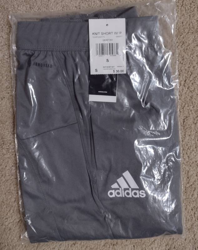 New Adidas Basketball Shorts Mens Gray Gym 9 Inch Inseam Small Medium Large
