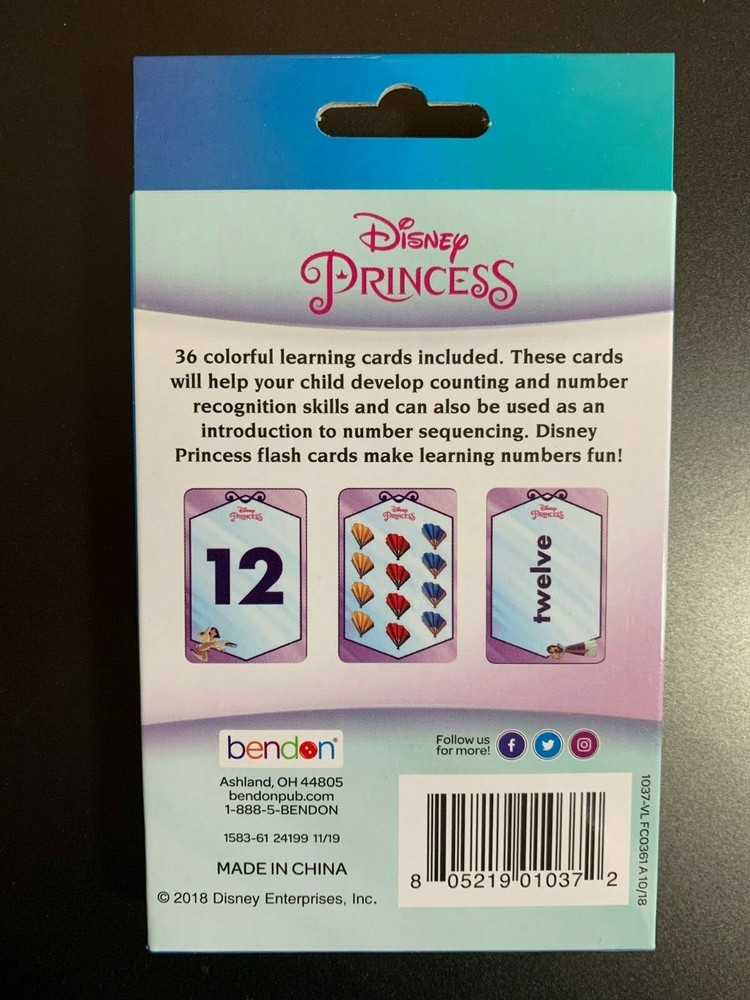 DISNEY PRINCESS MATH FLASH CARDS ADDITION MULTIPLICATION SUBTRACT NUMBERS/COUNT